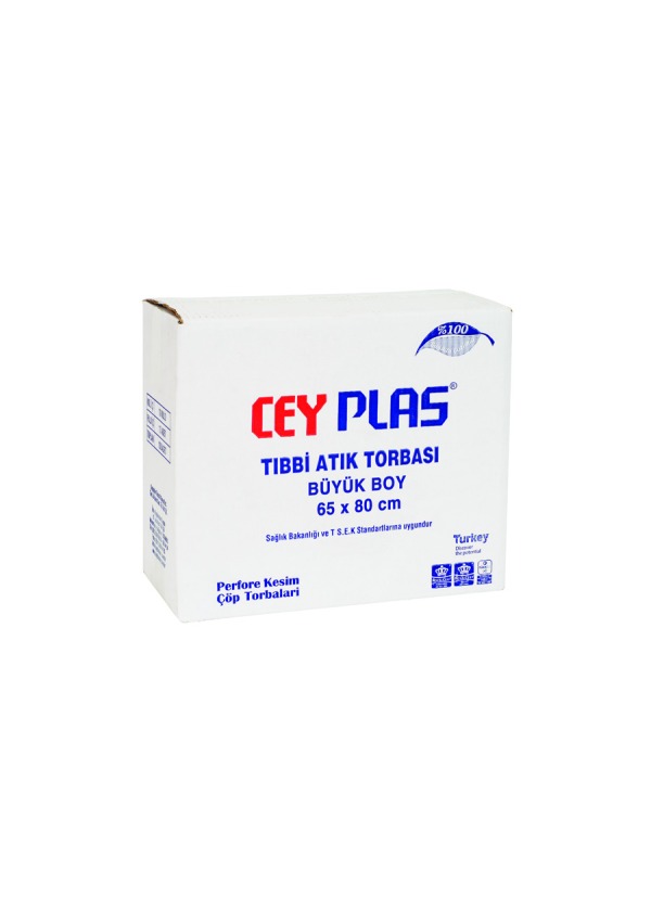 Tıbbi Atık Çöp Torbası 65x80 450GR