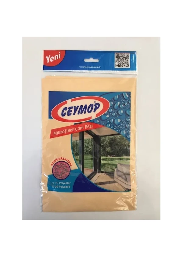 Ceymop Mikrofiber Cam Temizlik Bezi Turuncu 26 X 36 Cm 5'Lİ Paket