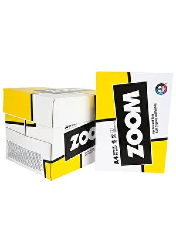 Zoom A4 Fotokopi Kağıdı 80 gr 1 Koli 5 Paket (2.500 sayfa)